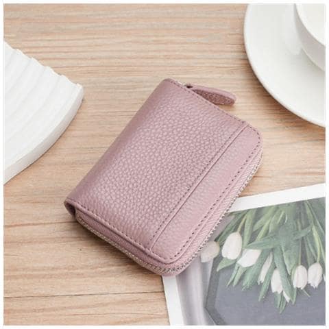 Nuovo Portafoglio Per Carte In Pelle Con Blocco Rfid Con 20 Slot Per Carte Pink - Foto 2