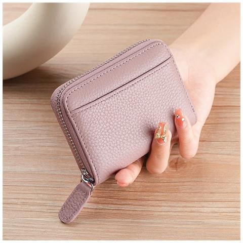 Nuovo Portafoglio Per Carte In Pelle Con Blocco Rfid Con 20 Slot Per Carte Pink - Foto 4