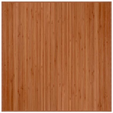 Tappeto Quadrato Marrone 100x100 Cm In Bambù - Foto 2