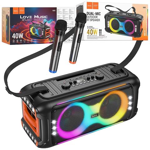 Hoco Ha9 Cassa Party Portatile Bluetooth® Mp3 Karaoke Usb Aux Fm 2 Microfoni - Foto 1