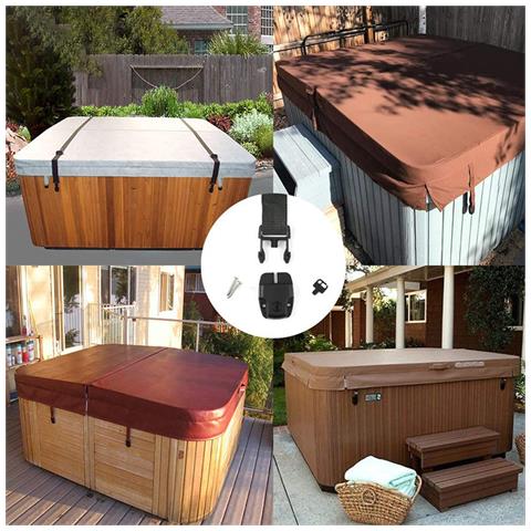 Set Di Clip Di Chiusura Per Copertura Vasca Idromassaggio Spa  Confezione Da 8 - Foto 2