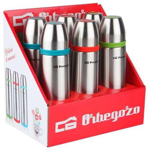 Set Thermos con identificatore di bevande - Acciaio inossidabile resistente - Fasce colorate - Sistema anti-rovesciamento - Mantiene la temperatura per ore - Capacità 500 ml - Foto 1