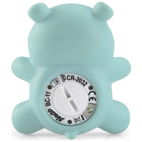 Termometro Da Bagno E Ambiente Con Ippopotamo Galleggiante, Verde Acqua - Foto 5