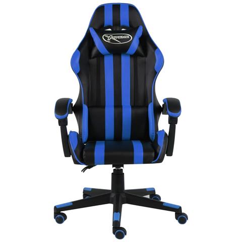 Sedia Da Gaming Nero E Blu In Similpelle - Foto 1
