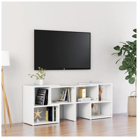 Lusso Casadino -  Mobile Tv Bianco 104x30x52 Cm Inlegno Multistrato - Foto 7