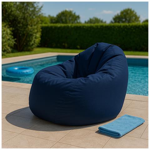 Ohau Poltrona Sacco Da Esterno 130x115cm Blu Navy - Foto 2