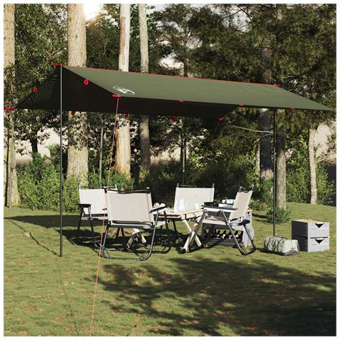 Telone da Campeggio Verde Oliva 506x306 cm Impermeabile - Foto 2