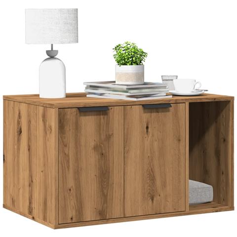 Recinto Lettiera Rovere Artigianale 80x50x45 cm in Truciolato - Foto 2