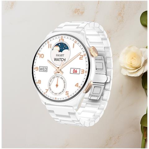 Smartwatch Mx16: Display Hd Da 1,43"", Chiamate Bluetooth White + Silver - Foto 4
