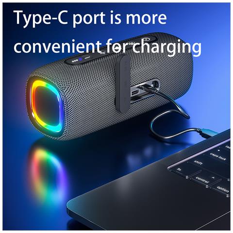 Altoparlante Bluetooth Con Luci Rgb Blue - Foto 7