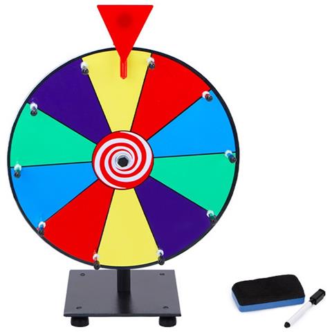 Ruota Della Fortuna Da 12 Pollici Con 10 Slot Personalizzabili - Ideale Per Giochi E Promozioni - Foto 1