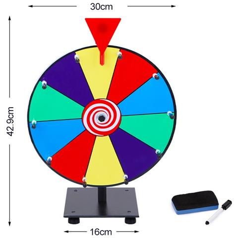 Ruota Della Fortuna Da 12 Pollici Con 10 Slot Personalizzabili - Ideale Per Giochi E Promozioni - Foto 2