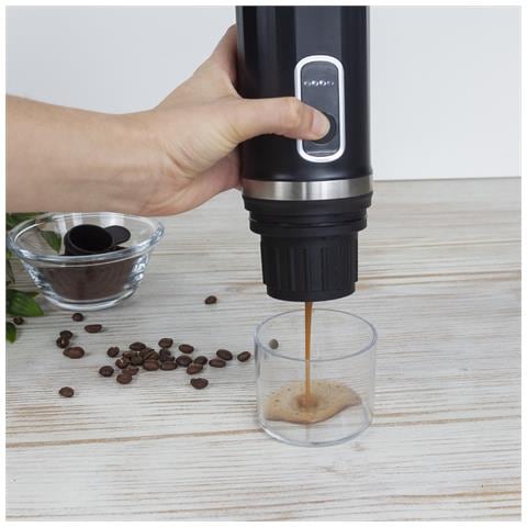 Prixton - Caffettiera Portatile Roma, Compatibile Con Caffè Macinato E Capsule, Pressione 15 Bar, 90 W, Temperatura Regolabile, Serbatoio Dell’acqua 80 Ml, Spegnimento Automatico Di Sicurezza - Foto 3