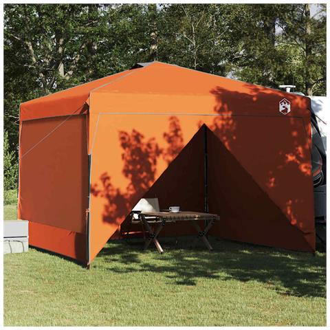 Tenda Aggiuntiva Pop-Up Arancione 300 x 300 cm Tessuto - Foto 2