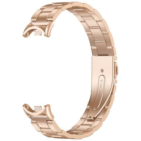 Cinturino In Metallo Compatibile Con Xiaomi Mi Band 8/9/10 - Design A Barra A Molla - Acciaio Inossidabile Pinkgold - Foto 1