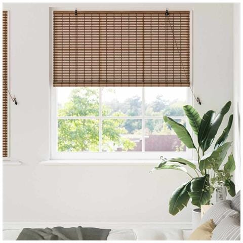 Tenda per Finestra con tende Marrone 140 x 160 cm Bambù - Foto 2