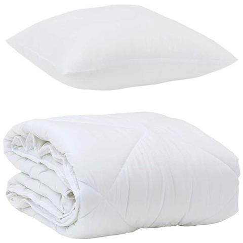 Piumone per tutte le stagioni 2 pcs Bianco 135 x 220 cm - Foto 1