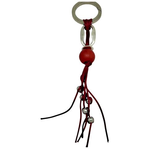 Gancio Per Borsa/portachiavi Con Ciondoli E Palline A Forma Di Bacio In Rosso - Foto 1