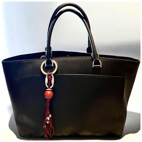 Gancio Per Borsa/portachiavi Con Ciondoli E Palline A Forma Di Bacio In Rosso - Foto 2