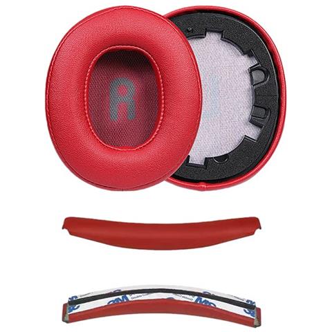 Kit Di Ricambio Per Cuscinetti Auricolari In Pelle Proteica Compatibile Con Cuffie Jbl Tune T700bt T710 720 T750btnc T760nc Red - Foto 1