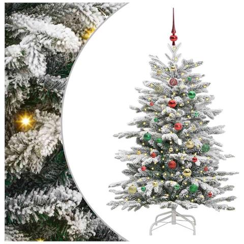 Albero di Natale Artificiale con Rami Pieghevoli Bianco 150 cm - Foto 1