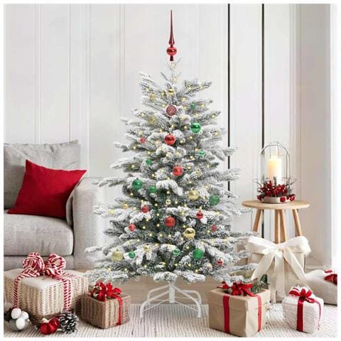 Albero di Natale Artificiale con Rami Pieghevoli Bianco 150 cm - Foto 2