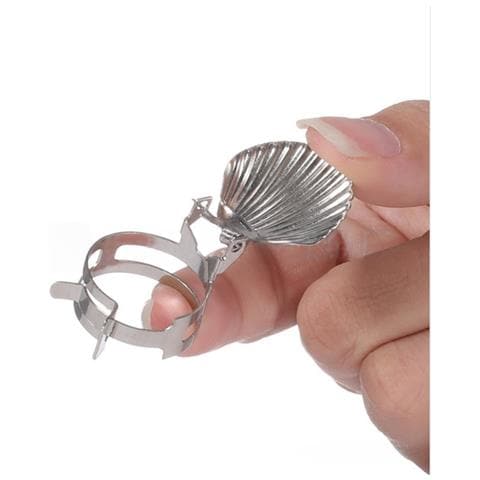 Spegni Candela Automatico Con Copertura A Conchiglia Regolabile - Set Da 4, Fermasfiamma In Metallo Silver - Foto 2
