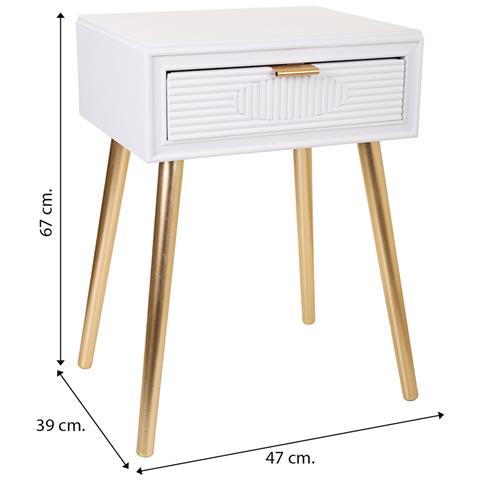 Tavolo In Legno Bianco 47x39x67h - Foto 8