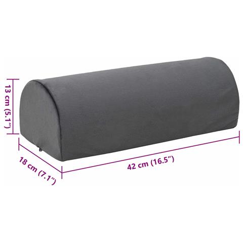 Cuscino per poggiapiedi Grigio 42 x 18 x 13 cm Schiuma PU - Foto 9