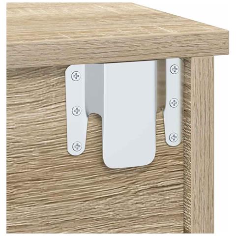 Comodino Rovere Sonoma 40 x 31 x 15 cm Legno multistrato - Foto 9
