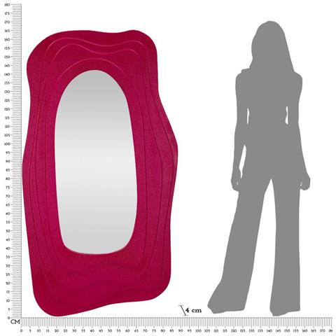 Specchio Con Cornice Vkh471-rosa-mdf-90x4x165 Cm - Foto 7