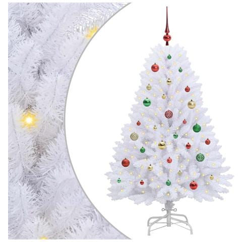 Albero di Natale Artificiale con Rami Pieghevoli Bianco 150 cm - Foto 1