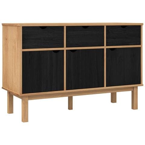 Credenza OTTA Marrone e Nero 114 x 43 x 73,5 cm - Foto 1