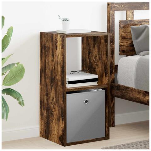 Comodino Rovere fumé 35 x 32 x 68,5 cm Legno multistrato - Foto 2
