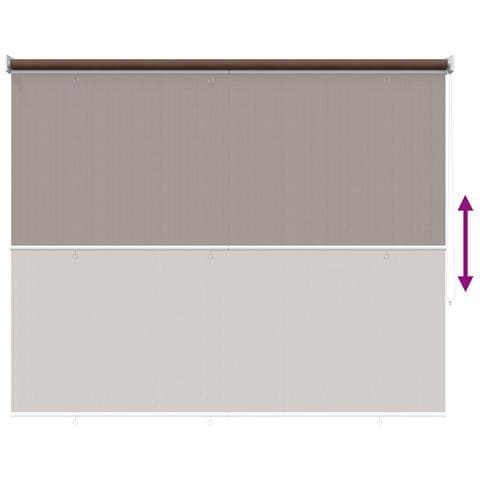Tenda a Rullo Esterno Blocco UV 90% Tortora 160 x 140 cm HDPE - Foto 9