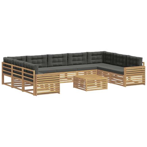 Set di divani da esterno 10 pcs Bianco e Antracite - Foto 1