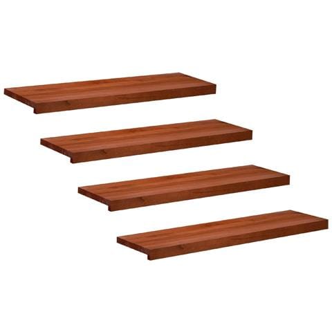 Tappeti per scale 4 pz 90 x 25 x 2 cm Marrone - Foto 1