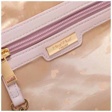 BORSA A TRACOLLA CON MOTIVO TRAFORATO MIMI' MUA' lilla - Foto 4