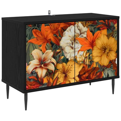 Mobile TV GENNEP 69 x 33 x 50,5 cm Rovere Nero - Foto 1