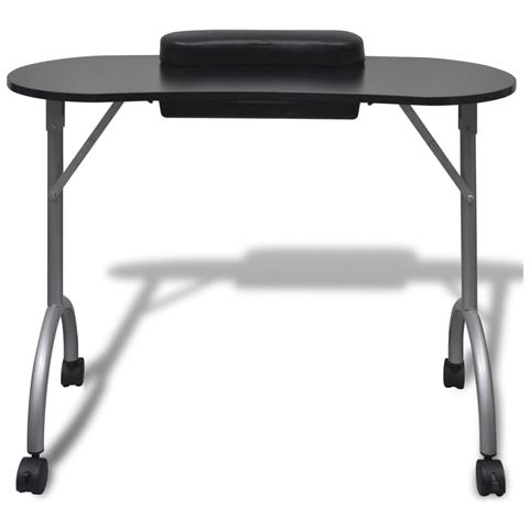 Tavolo manicure nero con rotelle Dimensioni 90 x 37 x 68 cm  - Foto 6