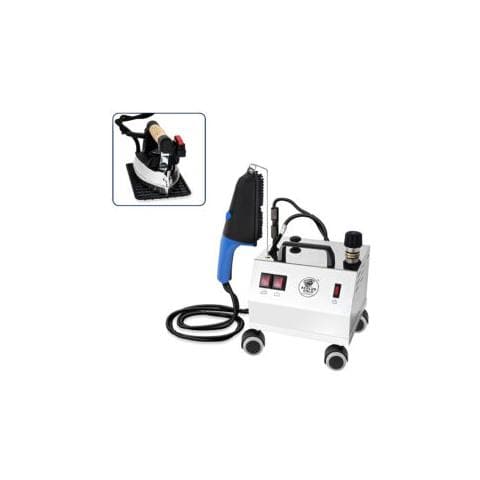 Sistema Stirante Professionale Caldaia In Rame Risparmio Energetico 2 Litri Resistenza Anticalcare Spazzola E Ferro Da Stiro Professionali Corazza Acciaio Inox Base Con Ruote Antirumore Stiro In Verticale E In Piano Con Vapore Secco Av02 Inox Dual - Foto 1