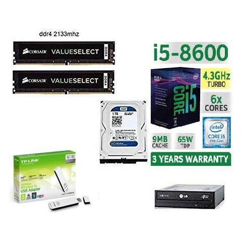 Pc Desktop Completo Intel I5-8600 4.3 Ghz 6-core 8°gen / licenza Windows 10 Professional 64 Bit / scheda Grafica Intel Hd 630 1gb 4k / wifi 300mbps / hd 1tb Sata Iii / ram 8gb Ddr4 2400 Mhz / masterizzatore Dvd-cd / alimentatore 500watt / Ingressi Hdmi, Dvi, vga, Usb2.0 - Foto 3
