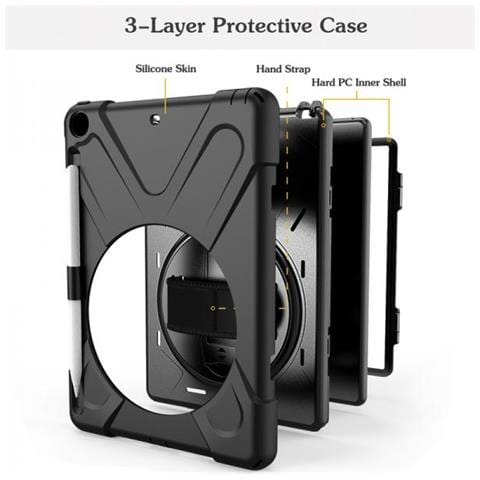 Es681543-bulk Custodia Per Tablet 24,6 Cm [9.7] Cover Nero (austin Defender Case Ipad 9.7 - 2018/2017 With Hand S - Foto 2