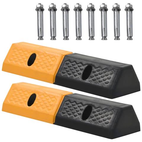 Delimitatori di Parcheggio 2 pz in Gomma 49x15x9 cm - Foto 1