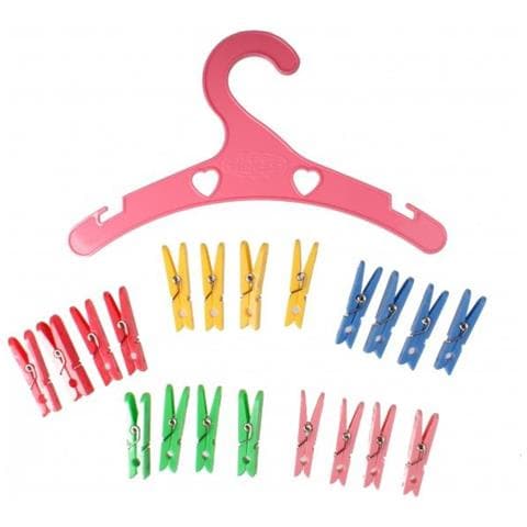 Set Mollette Per Vestiti Per Bambole 21 Pezzi 4 Cm - Foto 1