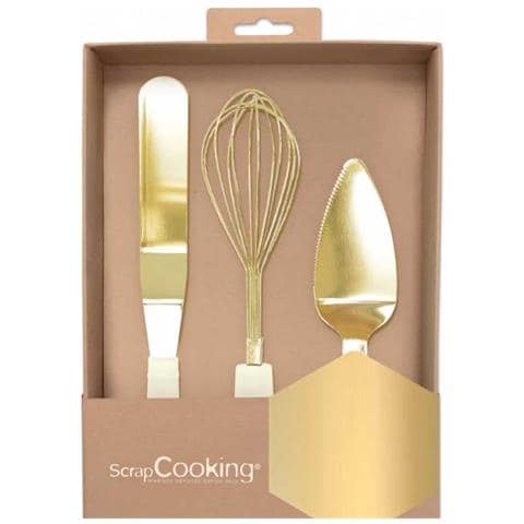 Set Di Utensili Da Forno Placcati In Oro - Foto 1