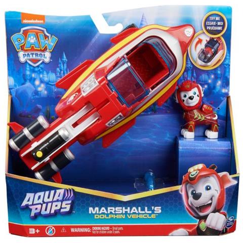 Pat 'patrouille - Marcus - Veicolo + Figurine - The Pat' Patrol Aqua Pups - Di 3 Anni - Foto 1