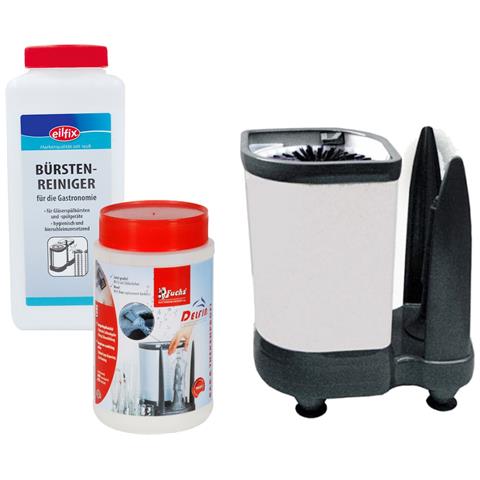 Set Completo - Spazzola Lavabicchieri Delfin 1-pot 3100, Detergente Per Spazzole, Pastiglie Per Il Lavaggio Dei Vetri - Foto 1