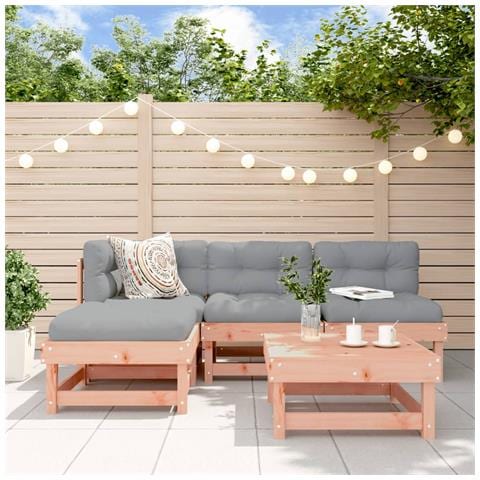 Set Salotto da Giardino 5 pz in Legno Massello di Douglas - Foto 1