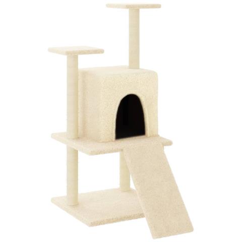 Albero Per Gatti Con Tiragraffi In Sisal Crema 110 Cm - Foto 1